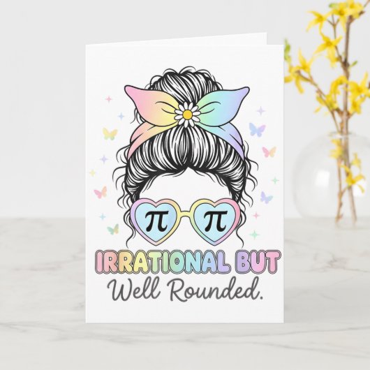 Irrational But Well Round Pi Number Math Teacher M Kaart (Gele Bloem)