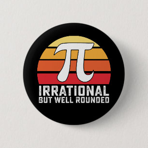 Irrationale Maar Goed Afgeronde Pi Dag Wiskunde Vi Ronde Button 5,7 Cm