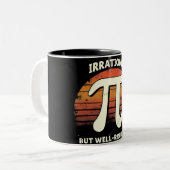 Irrationeel maar goed afgerond tweekleurige koffiemok (Voorkant links)