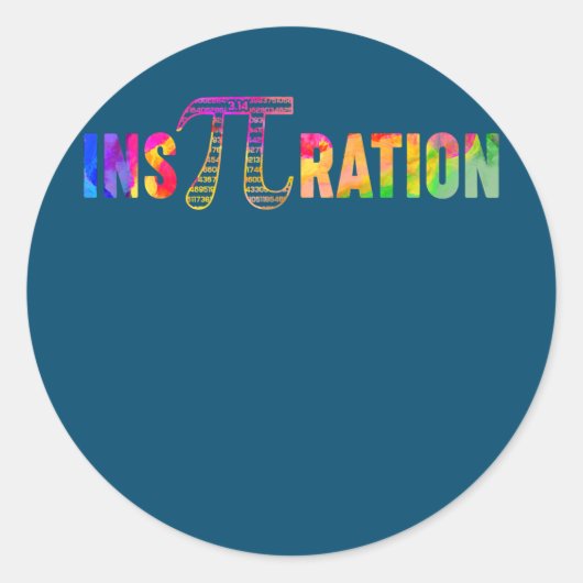 Irrationeel nummer 3 14 Pi-dag Wiskunde fysica Ronde Sticker (Voorkant)