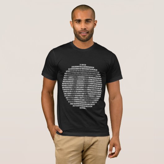 Irrationeel Pi Circle T-shirt (Voorkant volledig)