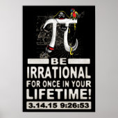 Irrationeel Pi Day Pirate Poster (Voorkant)