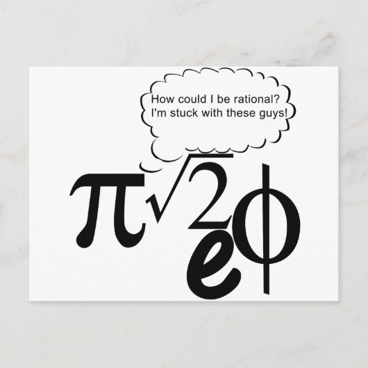 Irrationele Boedissen Briefkaart (Voorkant)