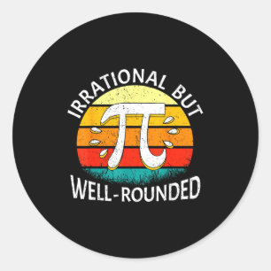 Irrationele Maar Evenwichtige Pi-dag Wiskunde Lief Ronde Sticker