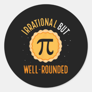 Irrationele maar goed afgeronde 3.14 Wiskunde Ronde Sticker