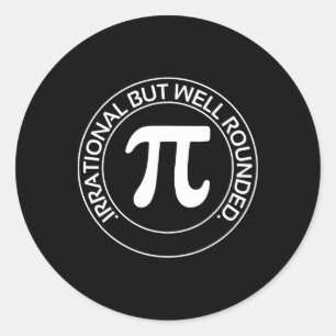 Irrationele maar goed afgeronde grappige pi dag le ronde sticker