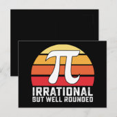 Irrationele maar goed afgeronde PI Day Wiskunde Briefkaart (Voorkant / Achterkant)