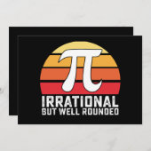 Irrationele maar goed afgeronde PI Day Wiskunde  Kaart (Voorkant / Achterkant)