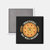Irrationele Maar Goed Afgeronde Pizza Pi Symbool W Magneet (Voorkant / Achterkant)
