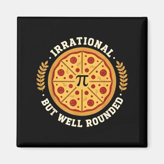 Irrationele Maar Goed Afgeronde Pizza Pi Symbool W Magneet (Voorkant)