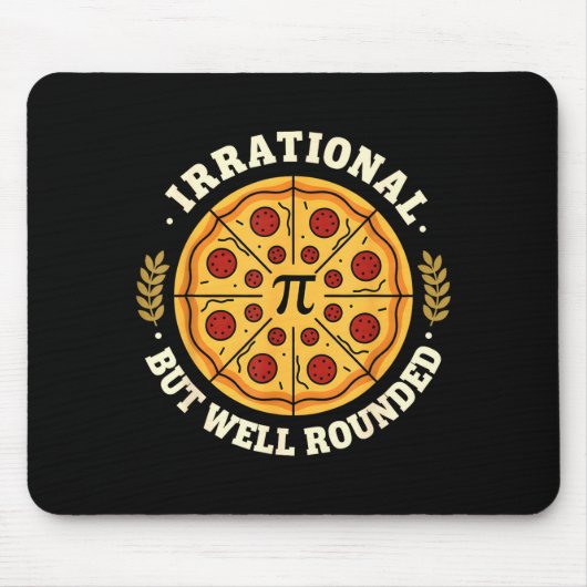 Irrationele Maar Goed Afgeronde Pizza Pi Symbool W Muismat (Voorkant)