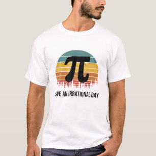 Irrationele Pi Day Retro Science Wiskunde Club T-shirt