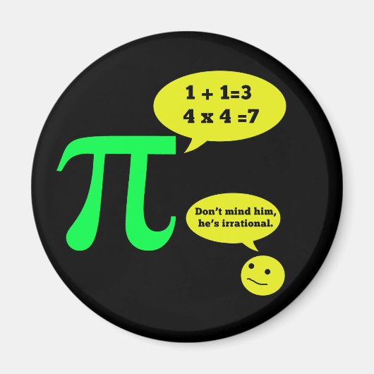 Irrationele PI-Humor Magneet (Voorkant)