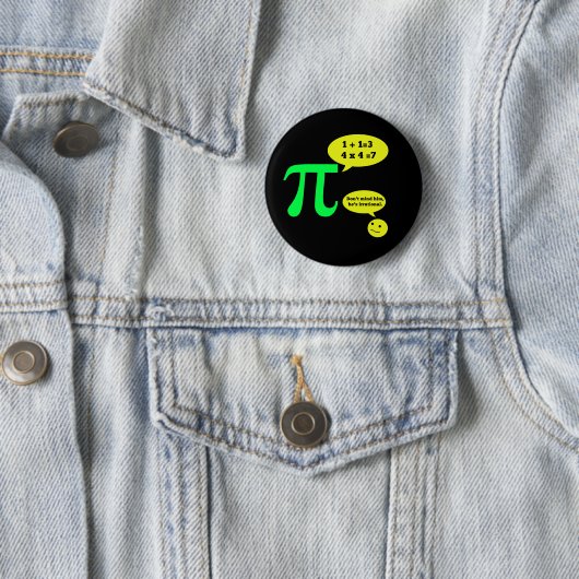 Irrationele Pi-Humor Ronde Button 5,7 Cm (In situ)