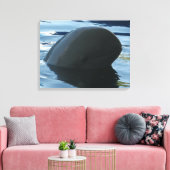 Irrawaddy Dolphin Peek-A-Boo Canvas Afdruk (Insitu (Woonkamer))
