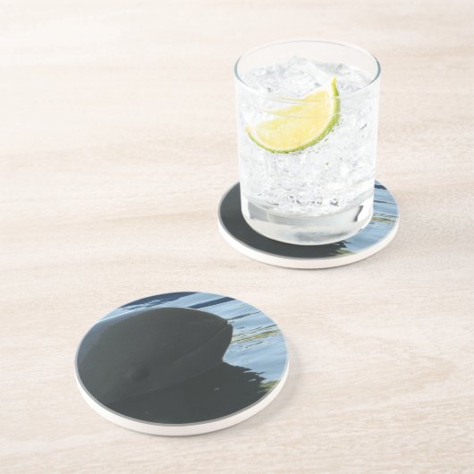 Irrawaddy Dolphin Peek-A-Boo Zandsteen Onderzetter (Zijkant)