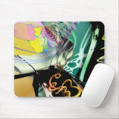 Irregular curved panorama of shapes and objects muismat (Met muis)