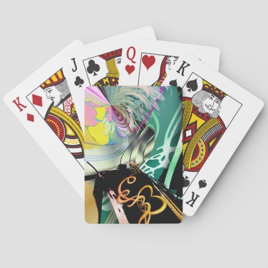 Irregular curved panorama of shapes and objects pokerkaarten (Achterkant)