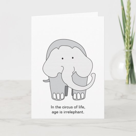 Irrelephant Olifant Verjaardag Kaart (Voorkant)