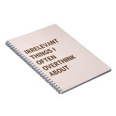 IRRELEVANTE DINGEN WAAR IK VAAK AAN OVERDENK NOTITIEBOEK (Rechterzijde)