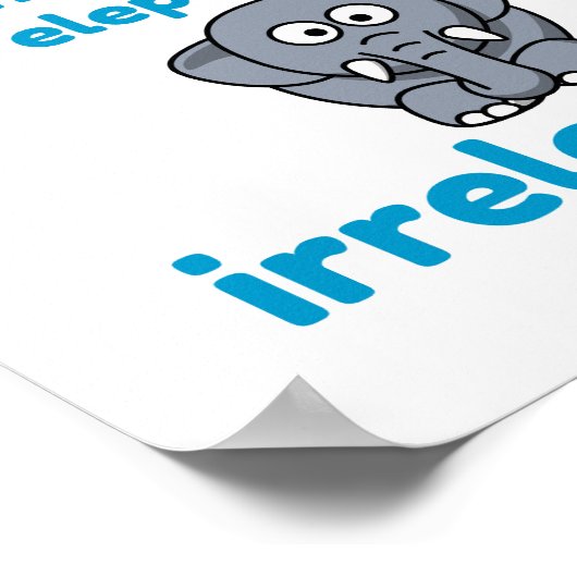 Irrelevante olifant poster (Hoek)