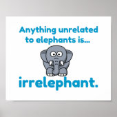 Irrelevante olifant poster (Voorkant)