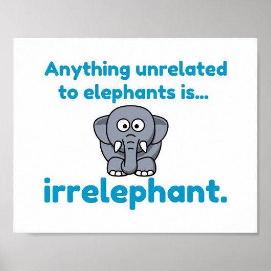 Irrelevante olifant poster (Voorkant)
