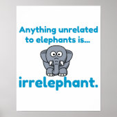 Irrelevante olifant poster (Voorkant)