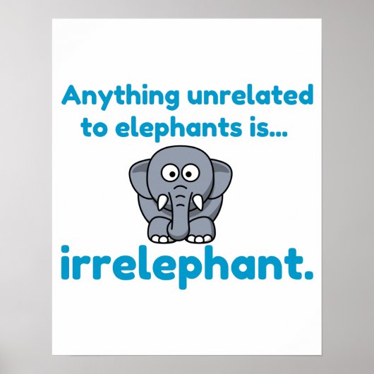 Irrelevante olifant poster (Voorkant)
