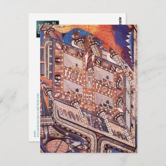 Irren-Anstalt Band-Hain van Adolf Wölfli (1910) Briefkaart (Voorkant / Achterkant)