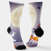 Irresistibly Ghost Socks – Magical Halloween Glow Sokken (Gebogen)