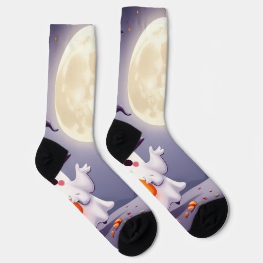 Irresistibly Ghost Socks – Magical Halloween Glow  Sokken (Rechts)