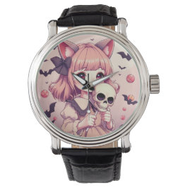 Irresistibly Halloween Girl | Horror Kawaii Magic Horloge