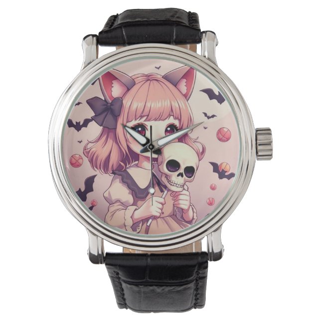 Irresistibly Halloween Girl | Horror Kawaii Magic Horloge (Voorkant)