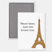 Irreverent Eiffel Tower Paris Travel Refrigerator Magneet (Voorkant / Achterkant)