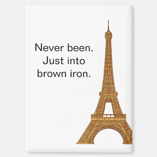 Irreverent Eiffel Tower Paris Travel Refrigerator Magneet (Voorkant)