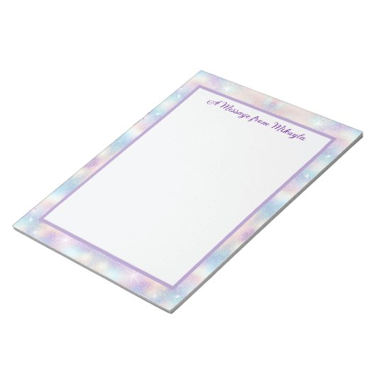 Irridescent Glitter  Notitieblok (Schuin)