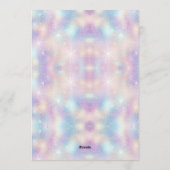 Irridescent Glitter Oud en Nieuw Feest Kaart (Achterkant)