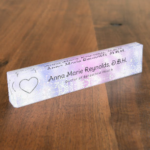 Irridescent Glitter Personalized Name Bord Naambordje