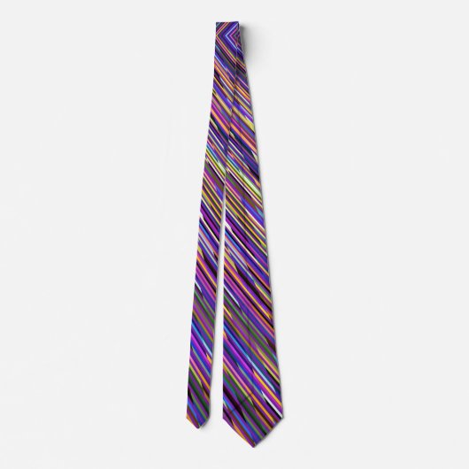 Irridicant Multicolored Stripes Stropdas (Achterkant)