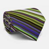 Irridicent Multicolored Stripes Stropdas (Opgerold)