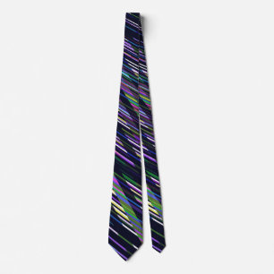 Irridicent Multicolored Stripes Stropdas