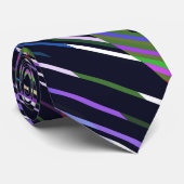 Irridicent Multicolored Stripes Stropdas (Opgerold)