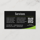 Irrigatie Sproeiersystemen QR Code Visitekaartje (Achterkant)