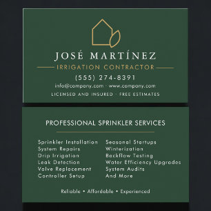 Irrigatiecontractor Professioneel Visitekaartje