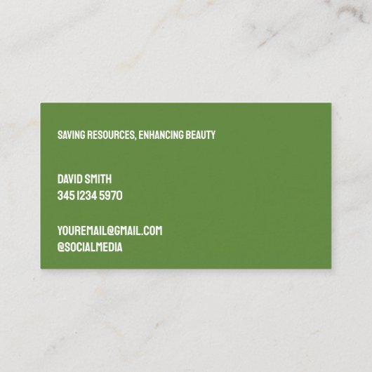 Irrigatiewaterbeheer Visitekaartje (Achterkant)