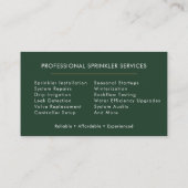 Irrigation Contractor Professional Visitekaartje (Achterkant)