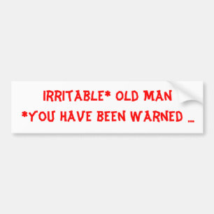 Irritante Oude Man Bumpersticker