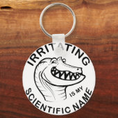 Irritator Trollface (tekst) Sleutelhanger (Voorkant)