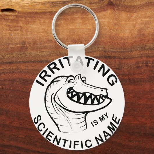 Irritator Trollface (tekst) Sleutelhanger (Voorkant)